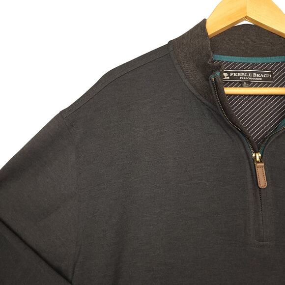 Pebble Beach Performance Men's 1/4 Zip Pullover Sweater Medium Long Sleeve Golf - Picture 4 of 16